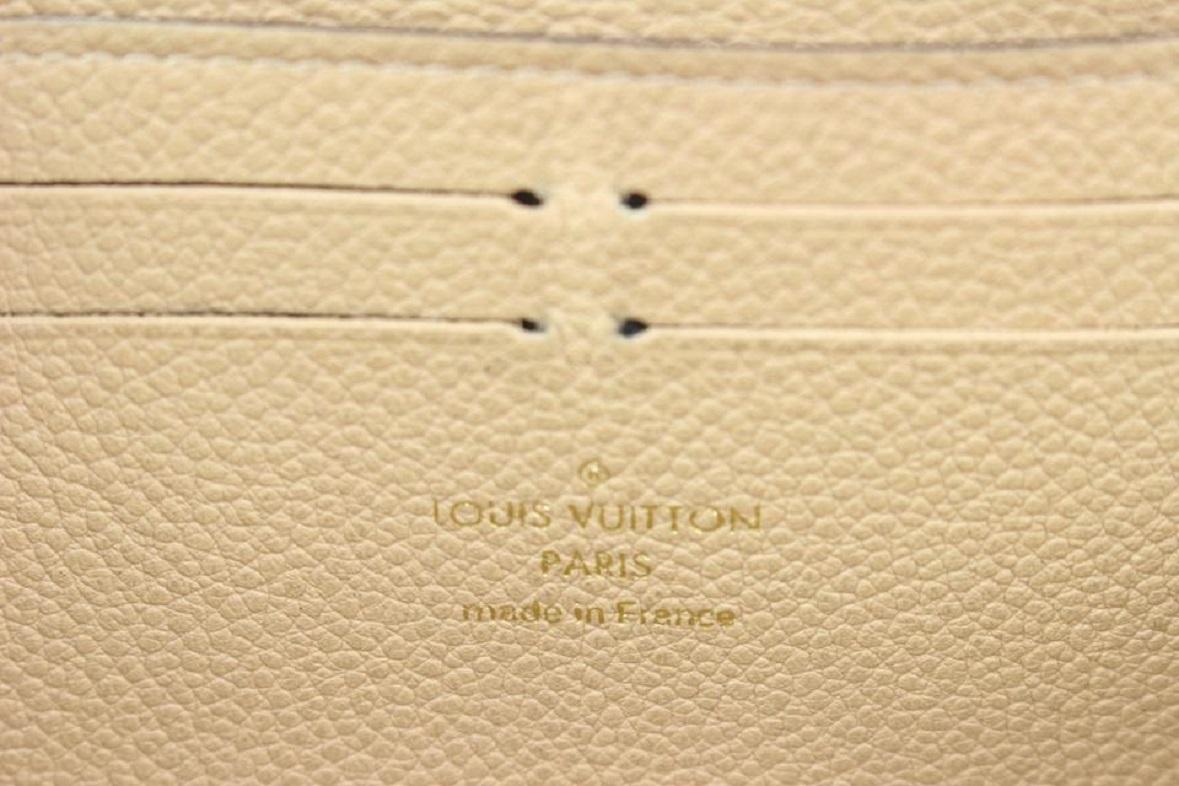 Louis Vuitton Beige Monogram Empreinte Zippy Wallet Long Zip Around 101lv19 1