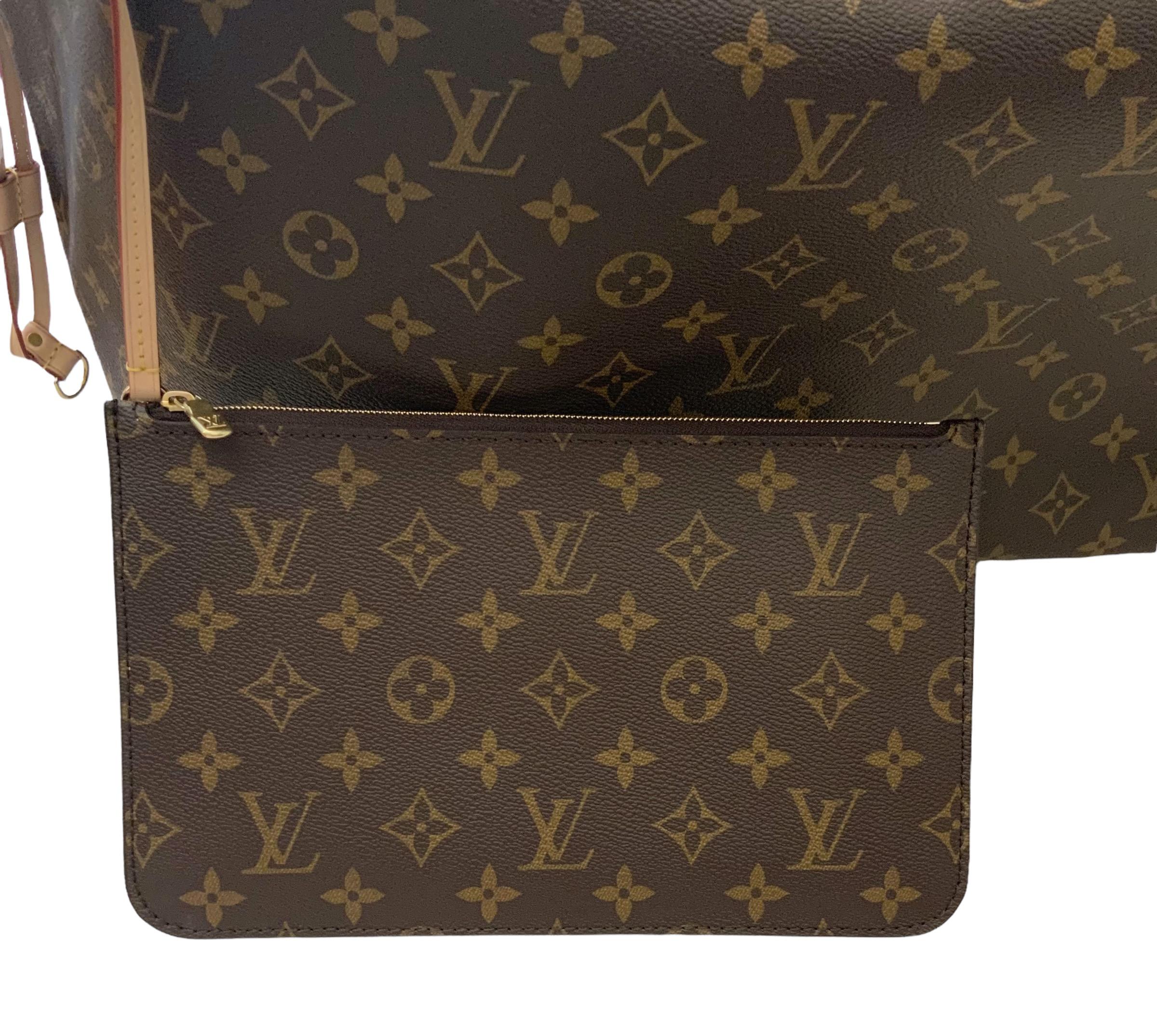 Louis Vuitton Beige Monogram GM Neverfull Tote Bag 5