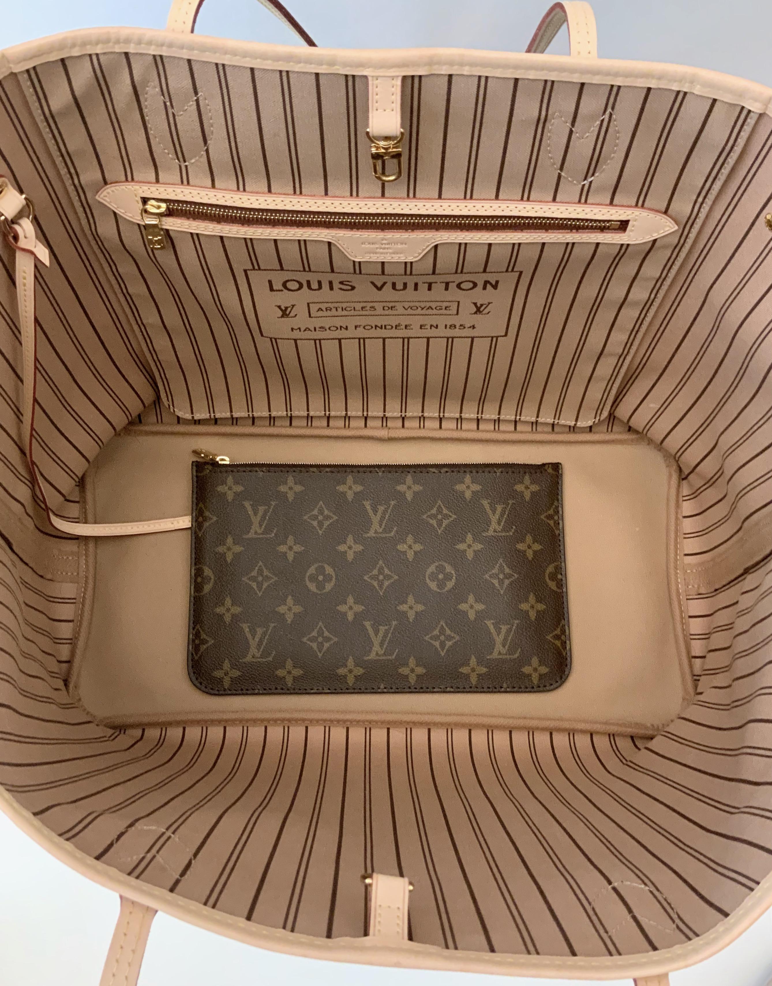 Louis Vuitton Beige Monogram GM Neverfull Tote Bag 7