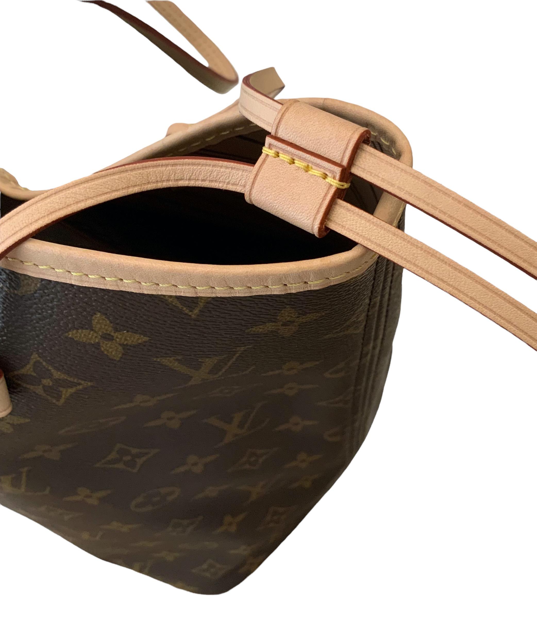 Black Louis Vuitton Beige Monogram GM Neverfull Tote Bag