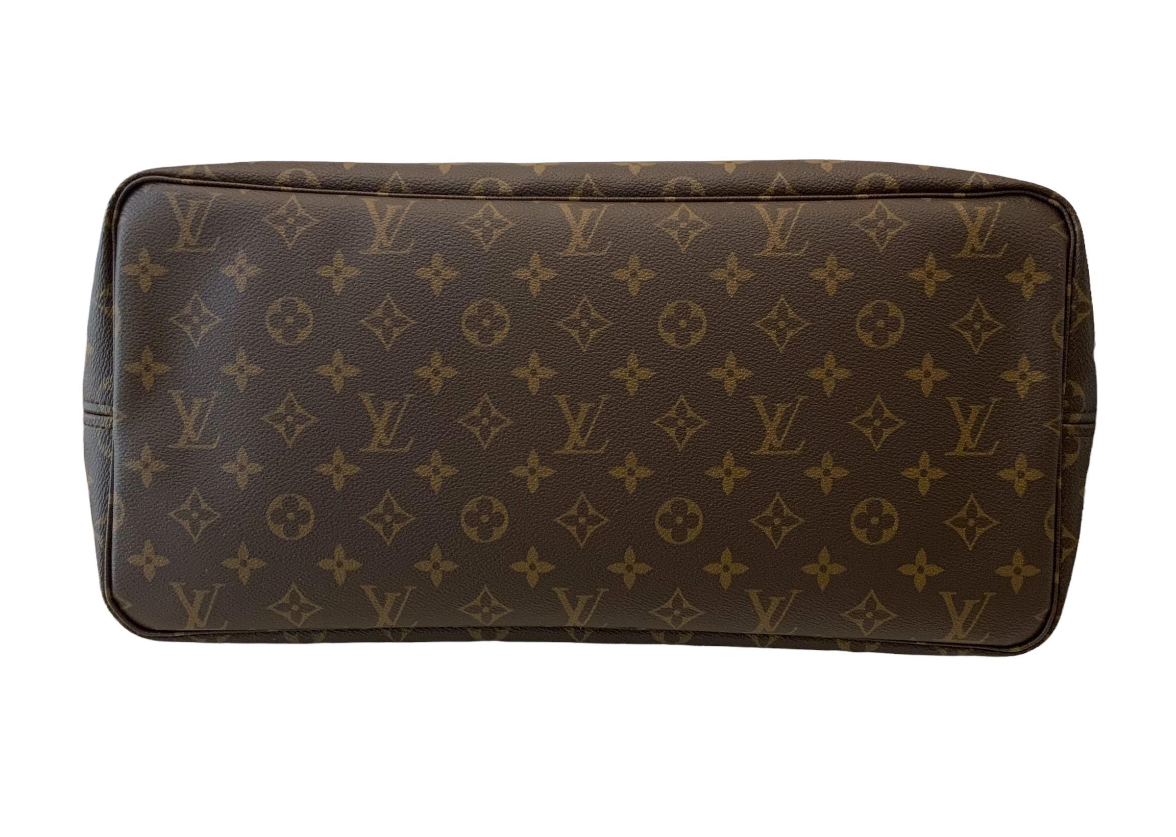 Louis Vuitton Beige Monogram GM Neverfull Tote Bag In Excellent Condition In Geneva, CH