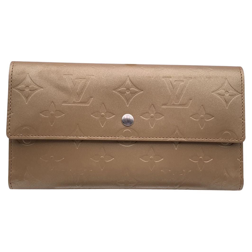 Louis Vuitton Beige Monogram Mat Leather Long International Wallet at  1stDibs