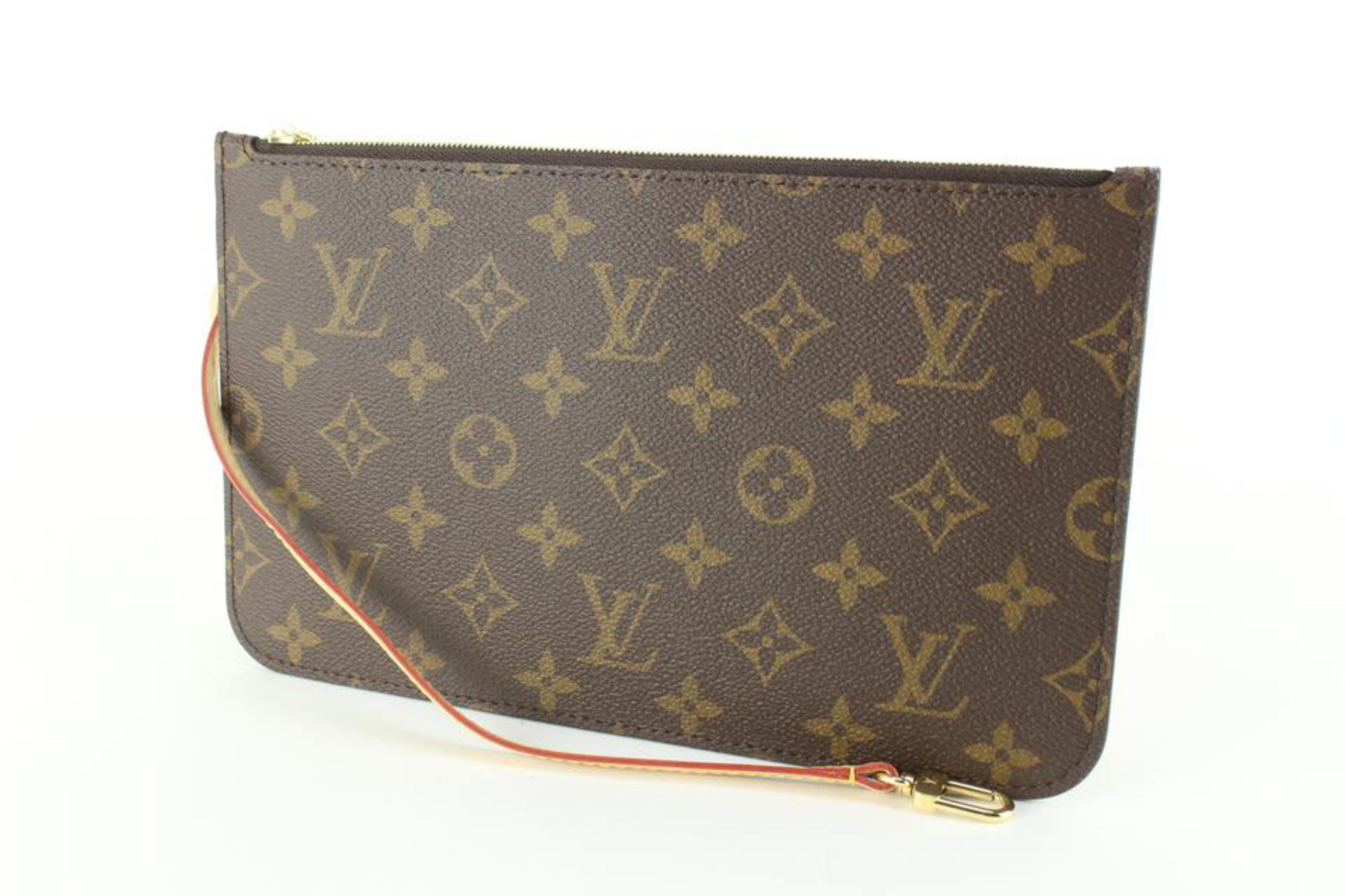 Louis Vuitton Beige Monogram Neverfull Pochette GM or MM 59lz84s 4