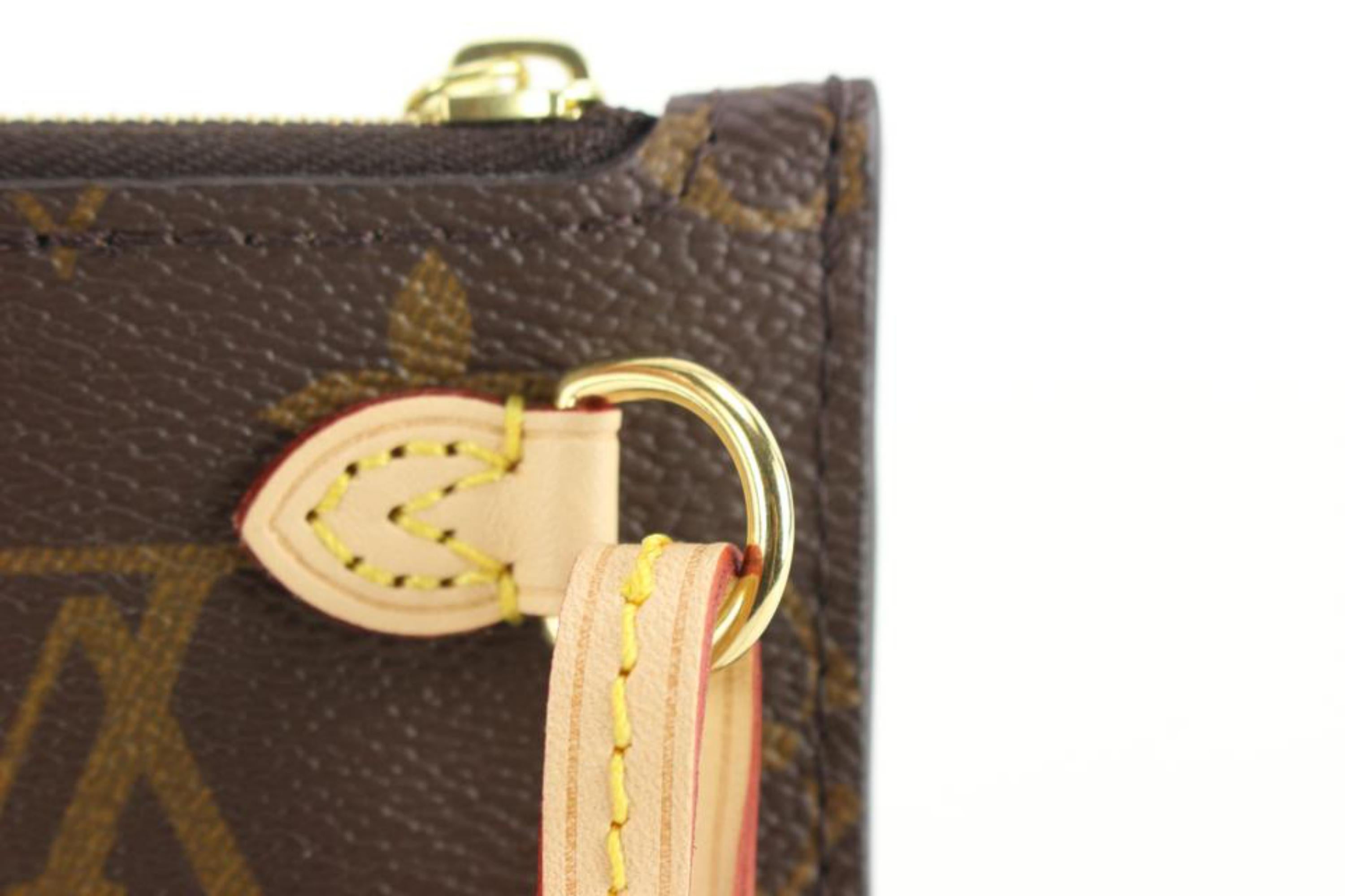 Louis Vuitton Beige Monogram Neverfull Pochette GM or MM 59lz84s In New Condition In Dix hills, NY
