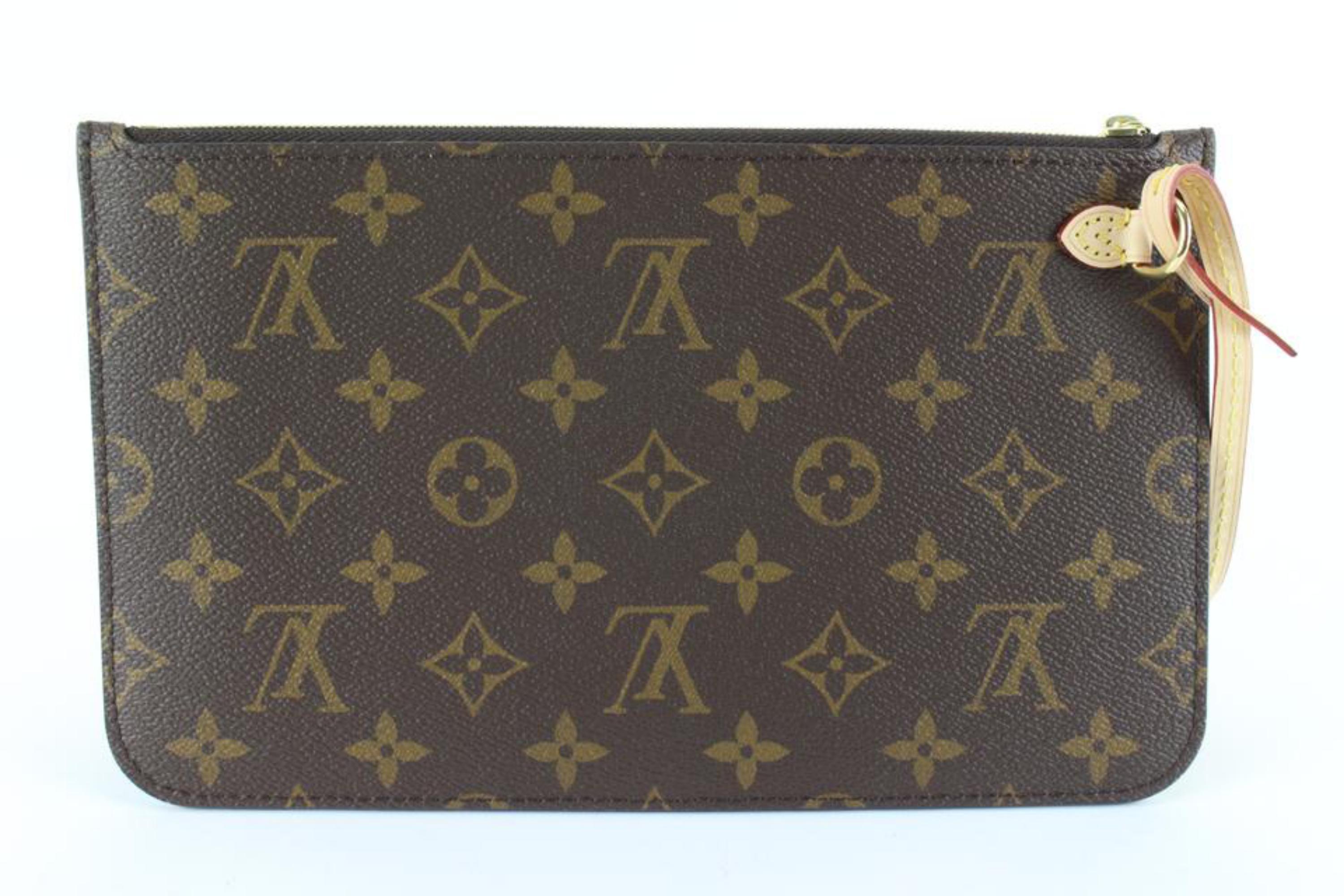 Louis Vuitton Beige Monogram Neverfull Pochette GM or MM 59lz84s
