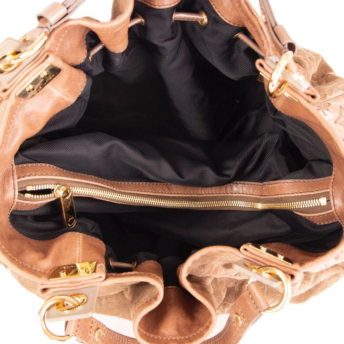 Beige LOUIS VUITTON beige Monogram suede leather IRENE COCO Shoulder Bag LTD ED