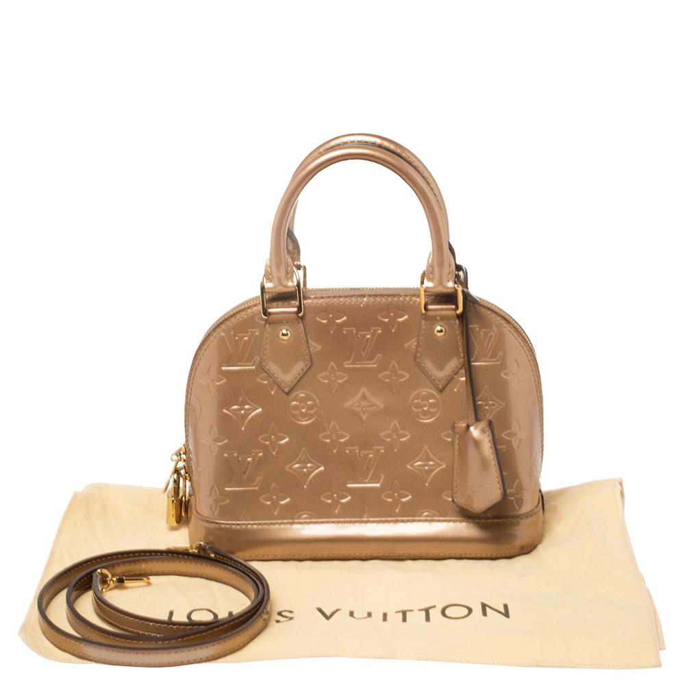 Louis Vuitton Beige Monogram Vernis Alma BB Bag 4