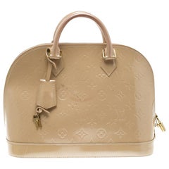 Louis Vuitton Beige Monogram Vernis Alma PM Bag