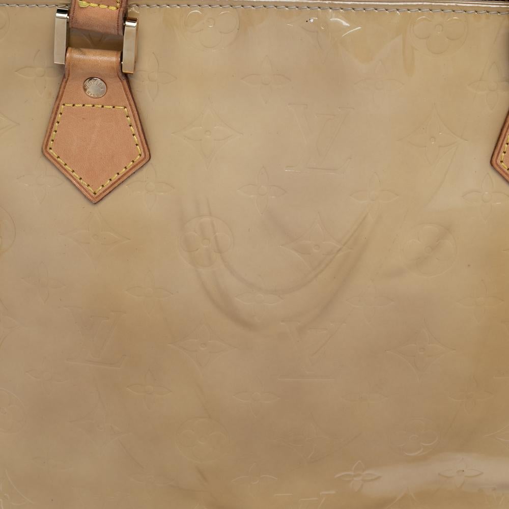 Louis Vuitton Beige Monogram Vernis Houston Bag 5