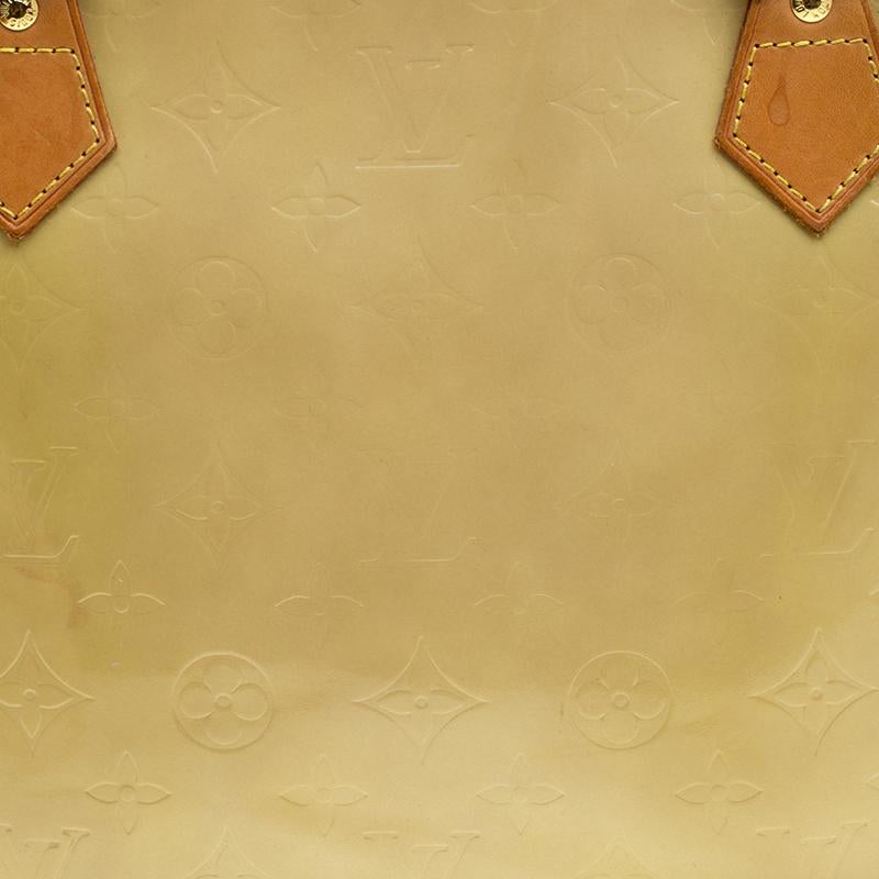 Women's Louis Vuitton Beige Monogram Vernis Houston Bag