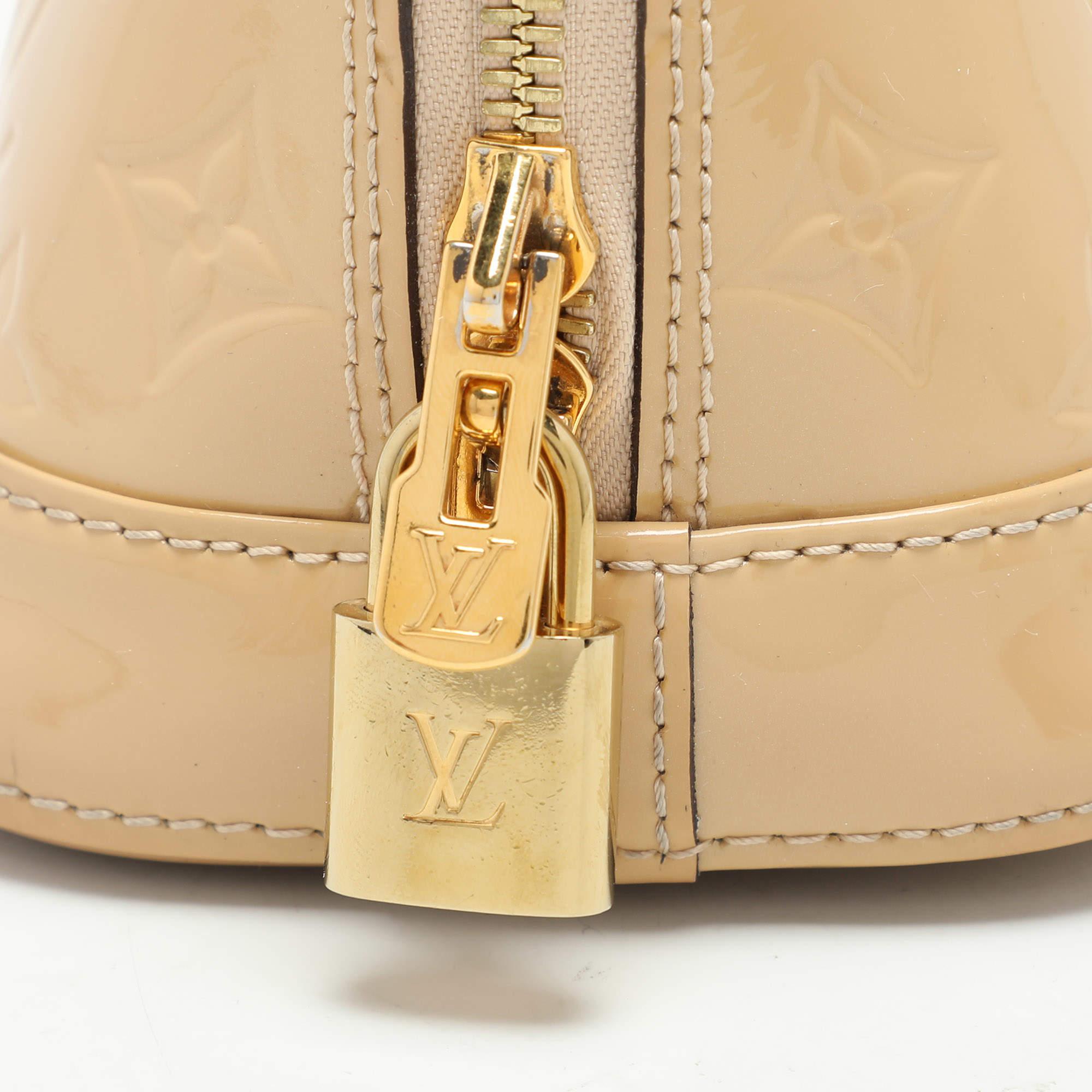Louis Vuitton Beige Monogram Vernis Leather Alma BB Bag 3