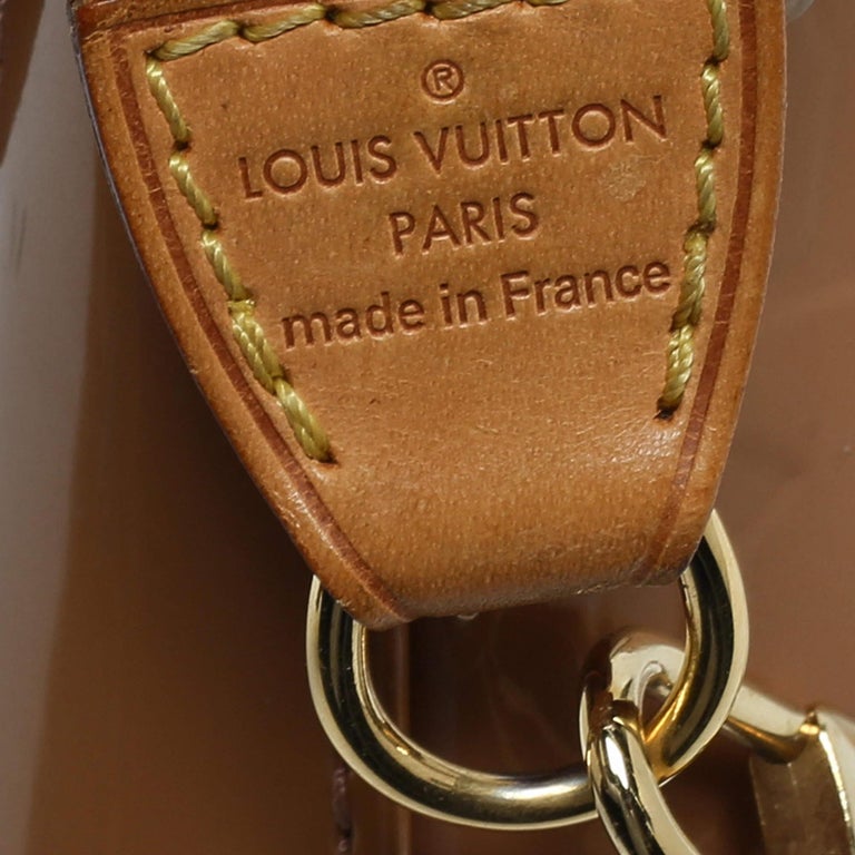 Louis Vuitton Beige Monogram Vernis Leather Pochette Accessoires