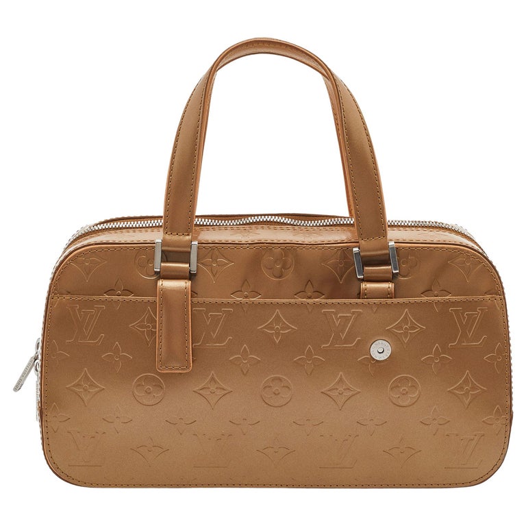 Louis Vuitton Vernis Leather Monogram Flap Shoulder Bag Beige