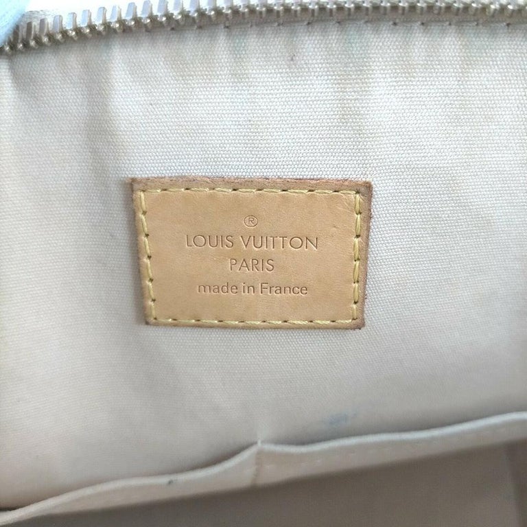 Authentic Louis Vuitton Beige Monogram Vernis Leather Montebello mm Tote Bag