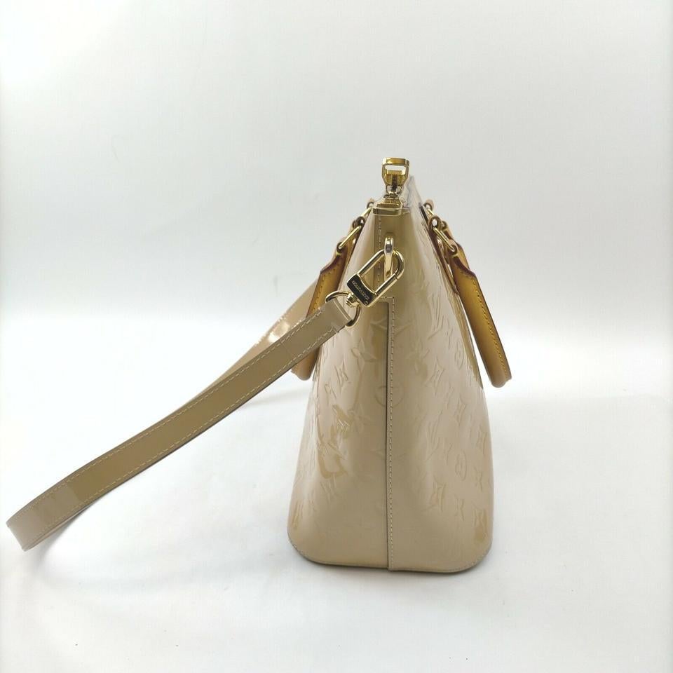 Louis Vuitton Beige Monogram Vernis Montebello MM 2way Tote Bag with Strap For Sale 4