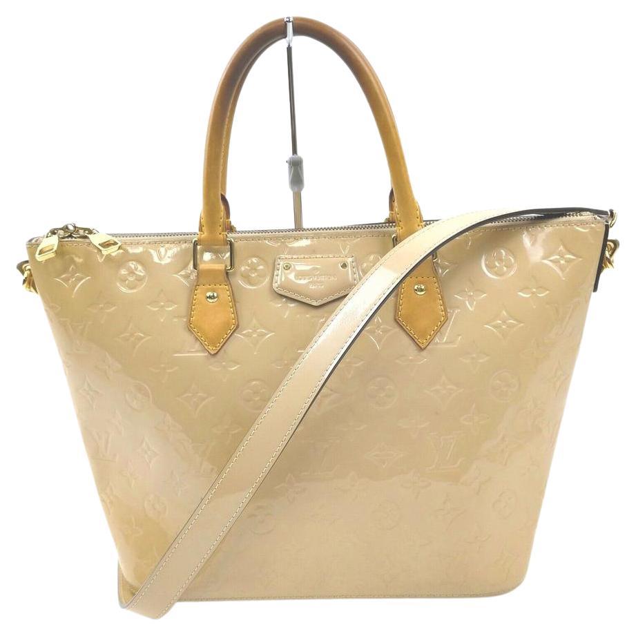 Louis Vuitton Beige Monogram Vernis Montebello MM 2way Tote Bag with Strap For Sale