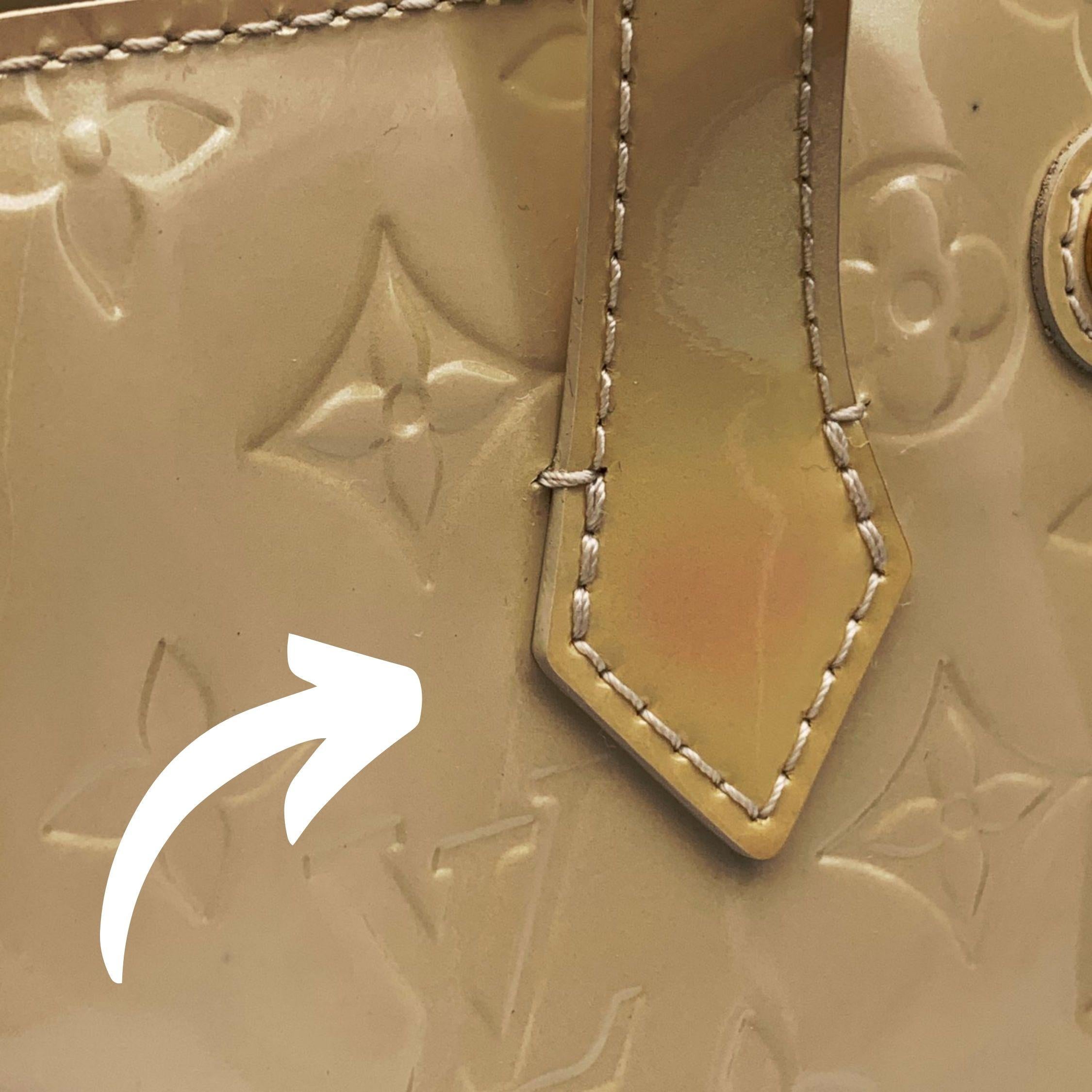 Louis Vuitton Beige Monogram Vernis Wilshire PM Tote Bag In Good Condition In Rome, Rome