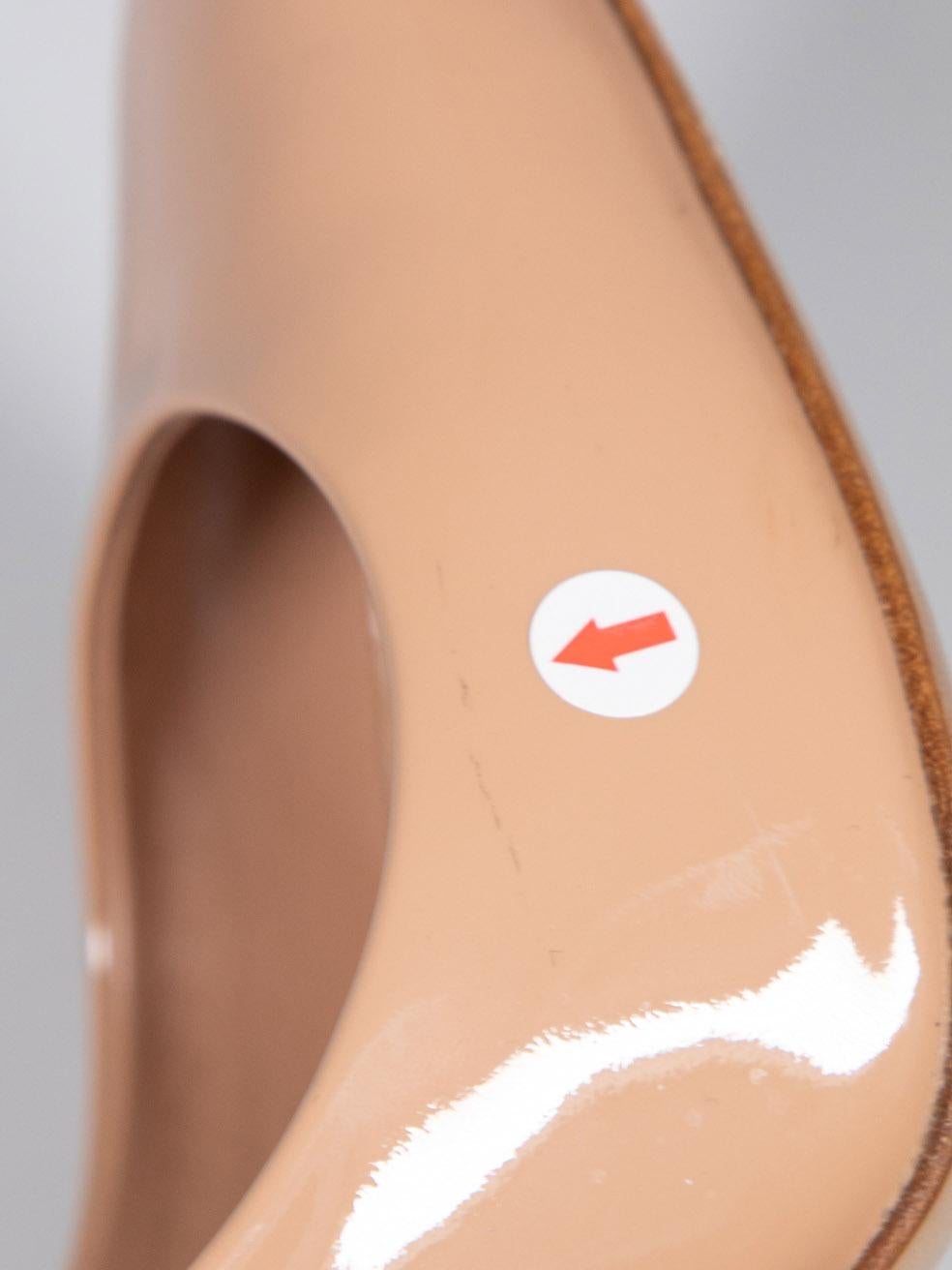 Louis Vuitton Beige Patent High Heel Pumps Size IT 39 2