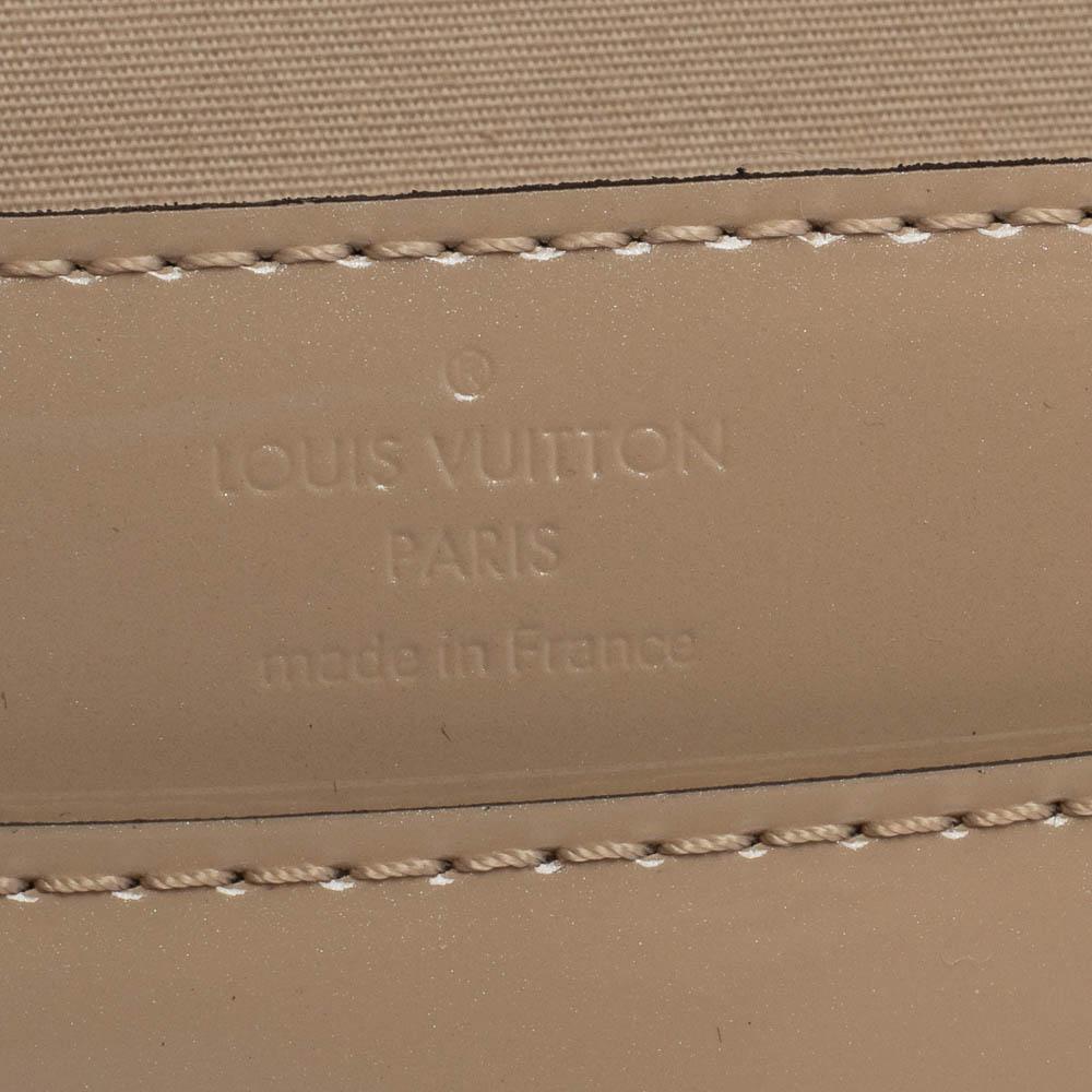 Women's Louis Vuitton Beige Patent Leather Chain Louise MM Bag