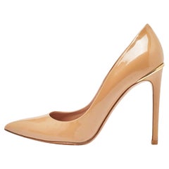 Used Louis Vuitton Beige Patent Leather Eyeline Pumps Size 37