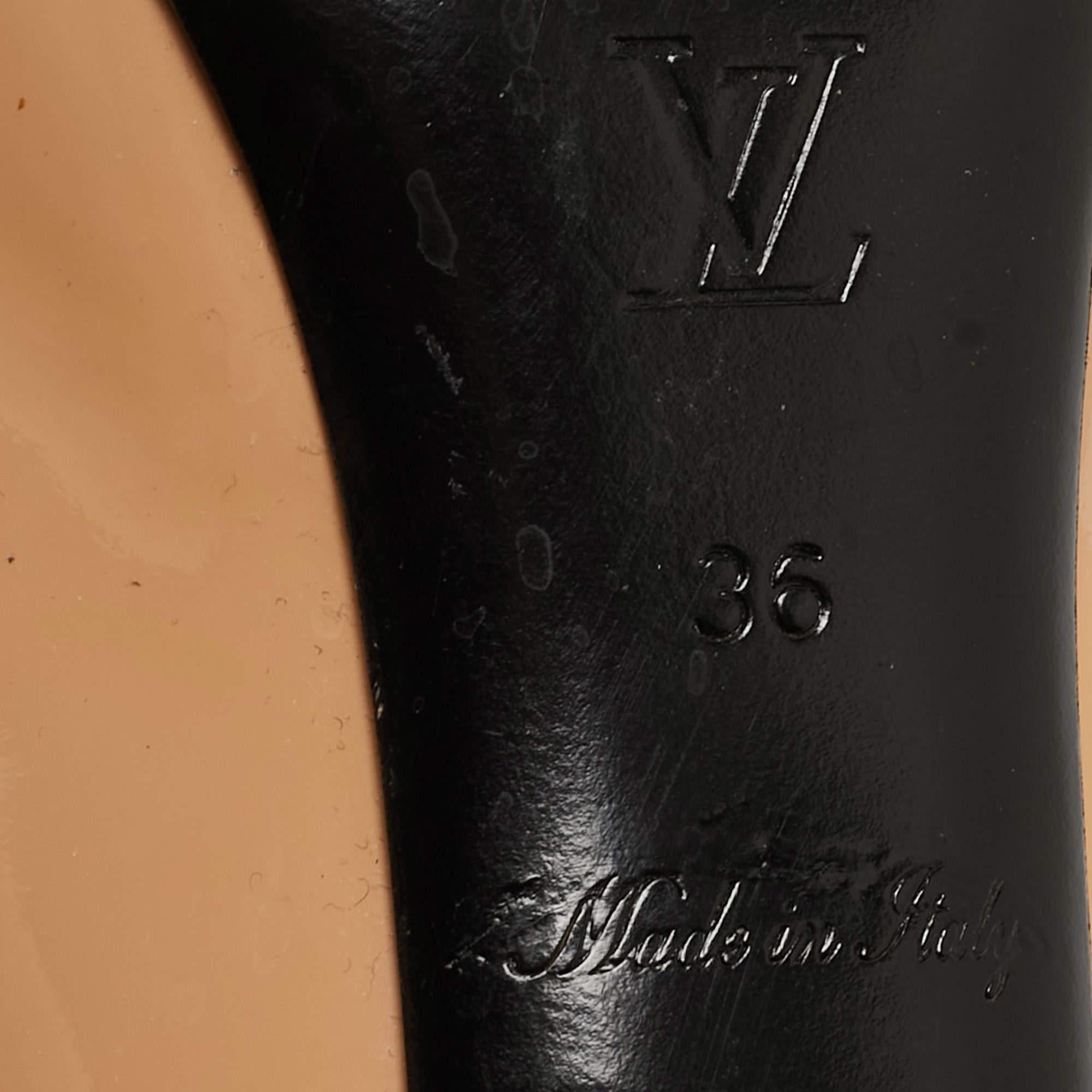 Louis Vuitton Beige Patent Leather Oh Really! Pumps Size 36 For Sale 4