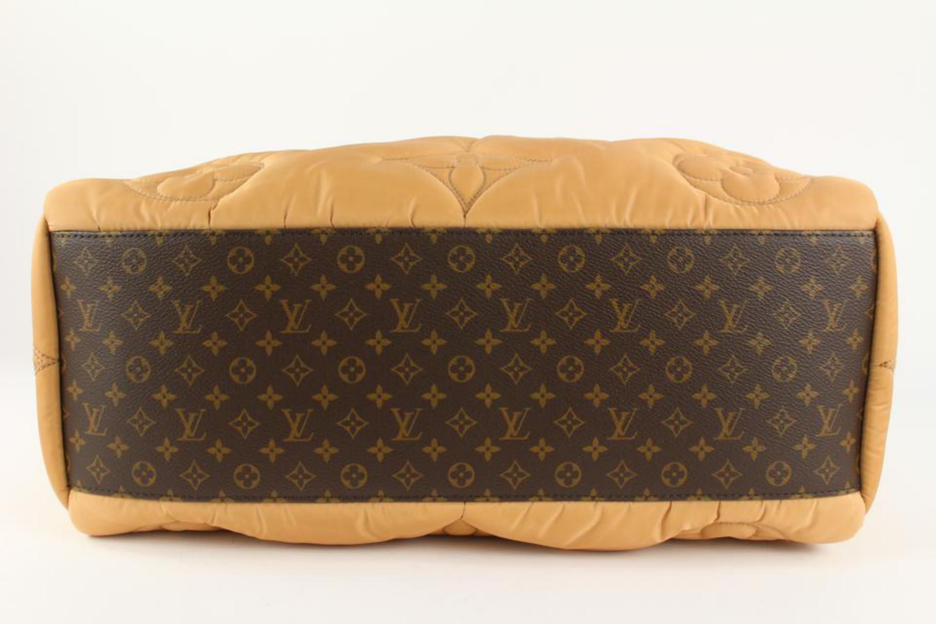Orange Louis Vuitton Beige Pillow Monogram Puffer Onthego GM Tote 1111lv29