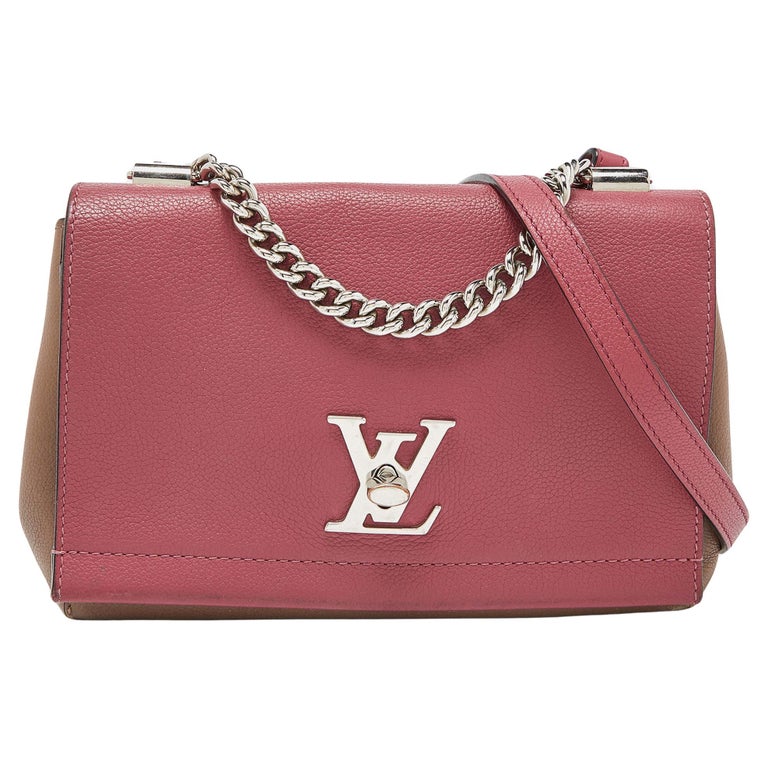 Louis Vuitton Beige/Pink Leather Lockme II BB Bag For Sale at 1stDibs