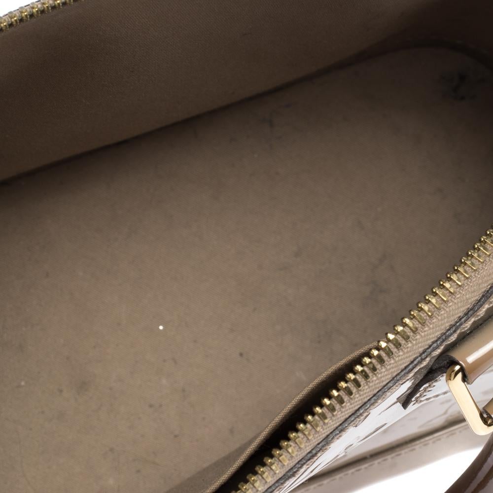Louis Vuitton Beige Poudre Monogram Vernis Alma BB Bag 6