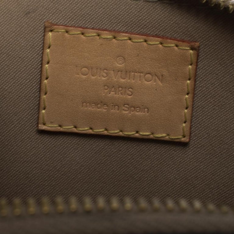 Louis Vuitton Beige Poudre Monogram Vernis Alma BB Bag at 1stDibs