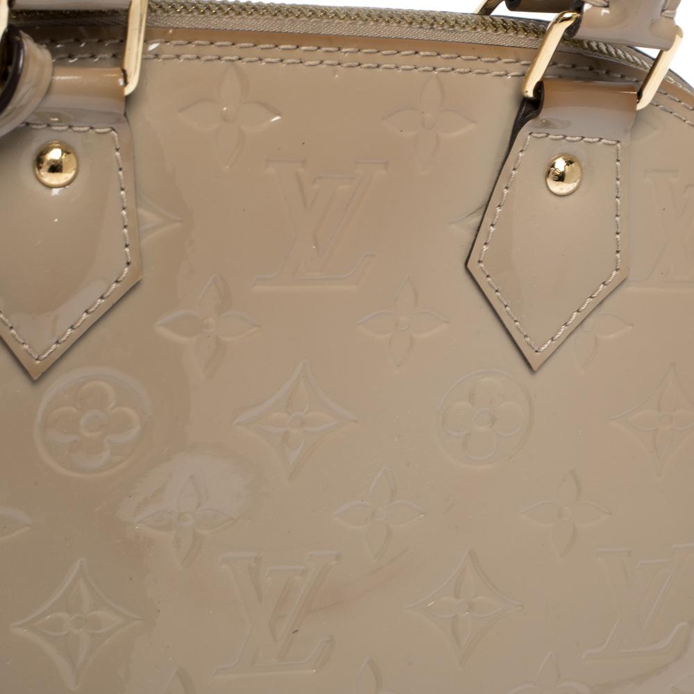 Louis Vuitton Beige Poudre Monogram Vernis Alma BB Bag 5