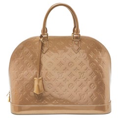 Louis Vuitton Beige Poudre Monogram Vernis Alma GM Bag