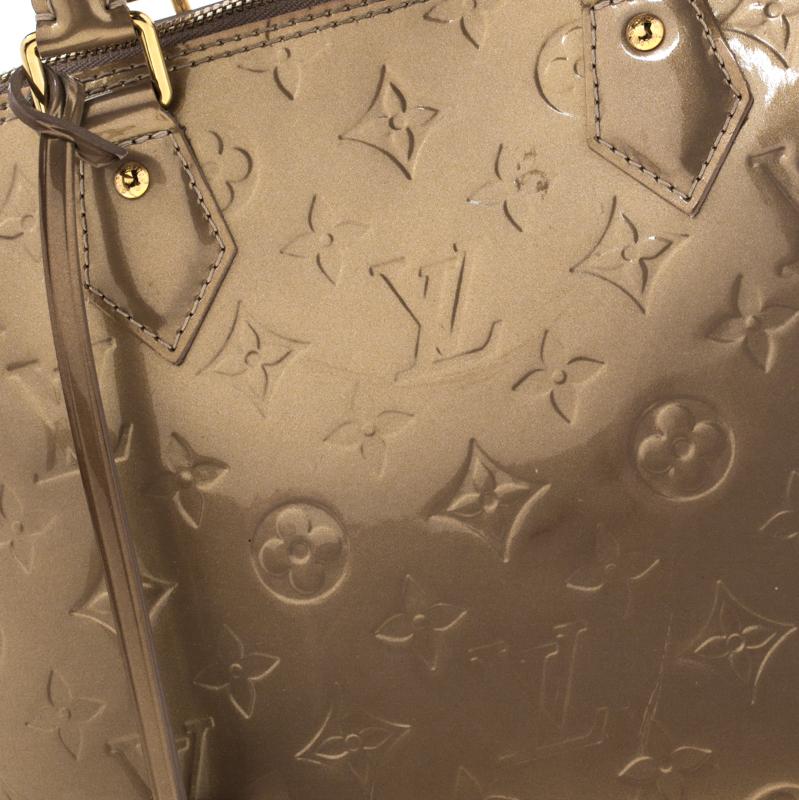 Louis Vuitton Beige Poudre Monogram Vernis Alma PM Bag 4