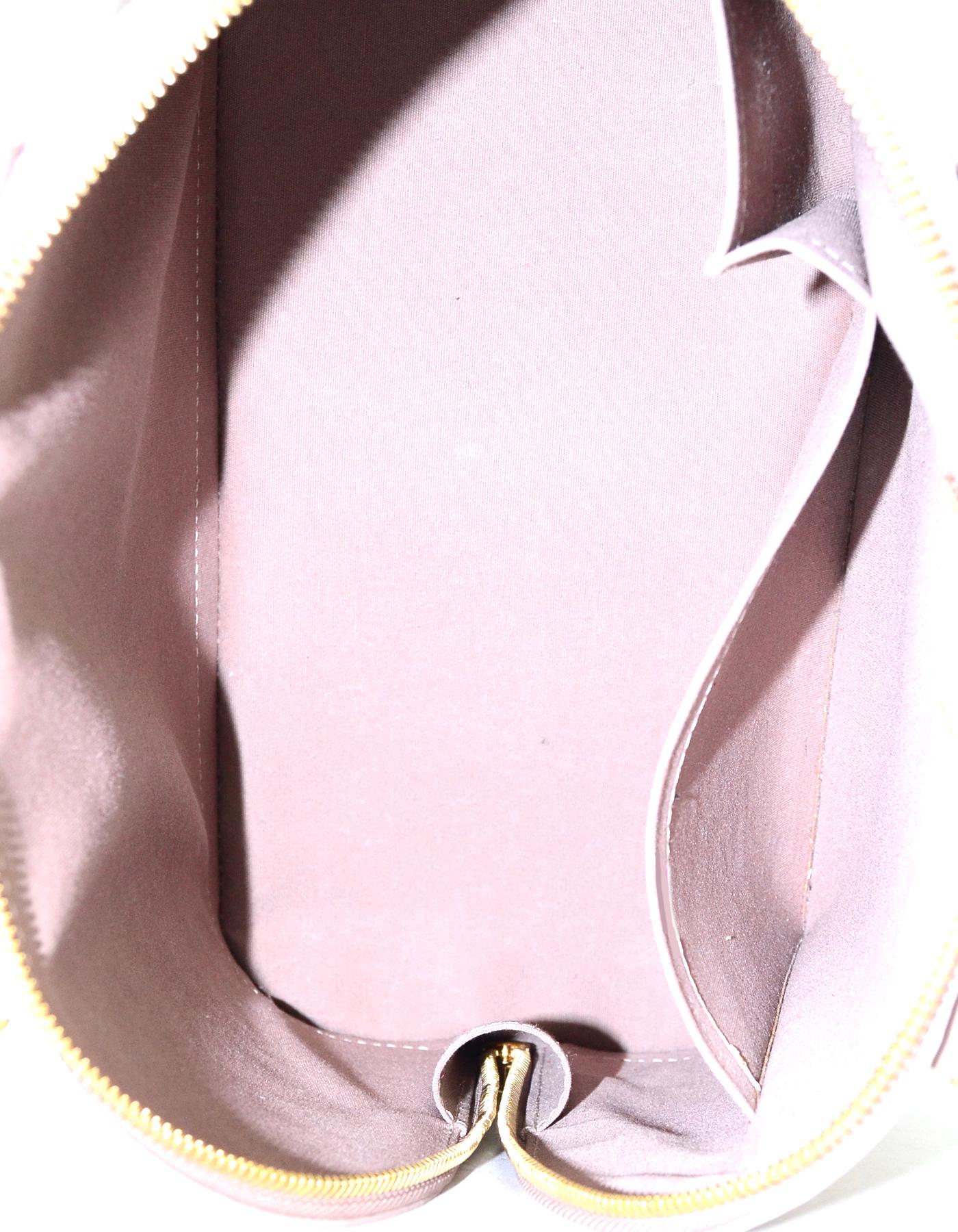 Louis Vuitton Beige Poudre Monogram Vernis Alma PM Bag 1