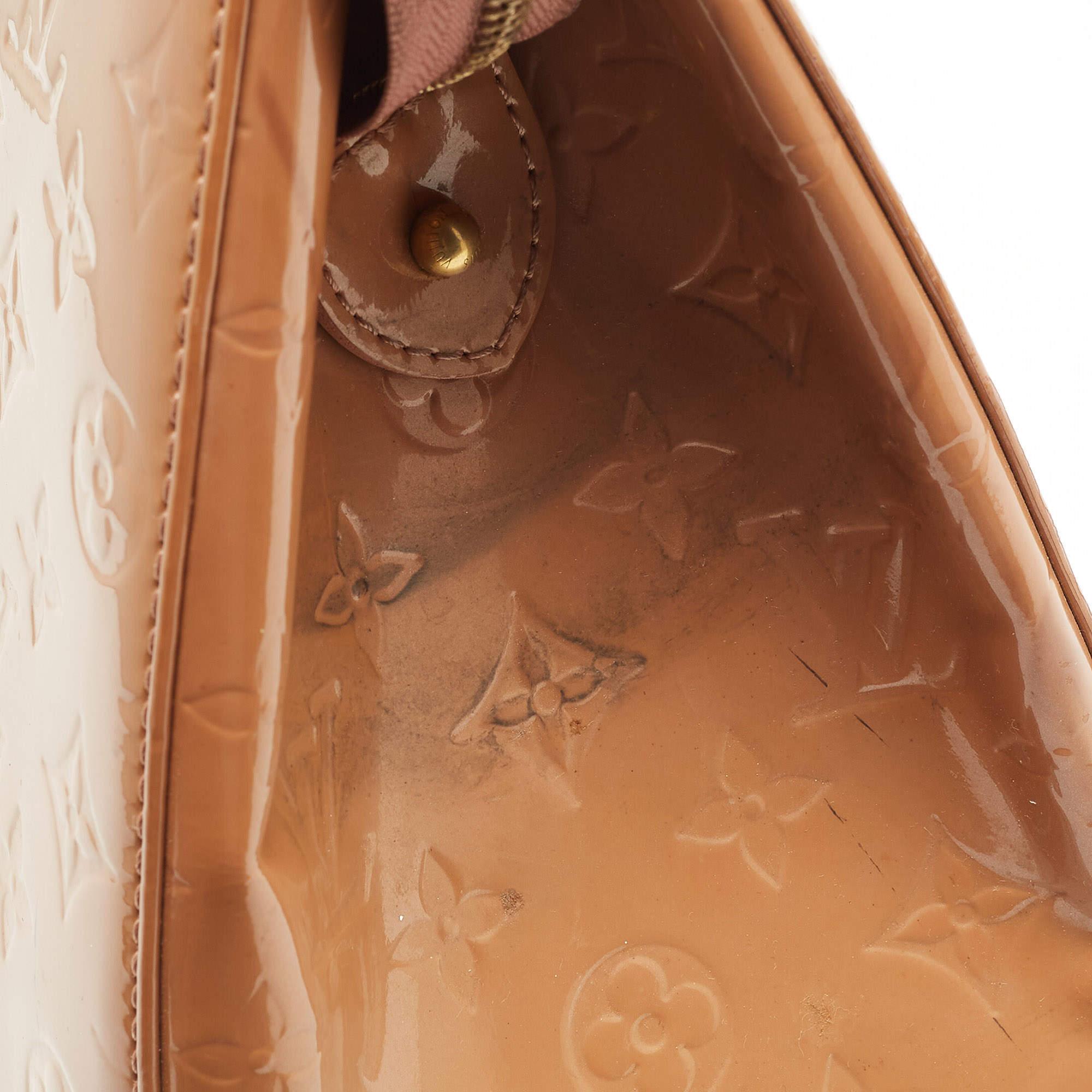 Louis Vuitton Beige Poudre Monogram Vernis Brea GM Bag 8