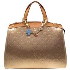 Louis Vuitton Beige Poudre Monogram Vernis Brea GM Bag