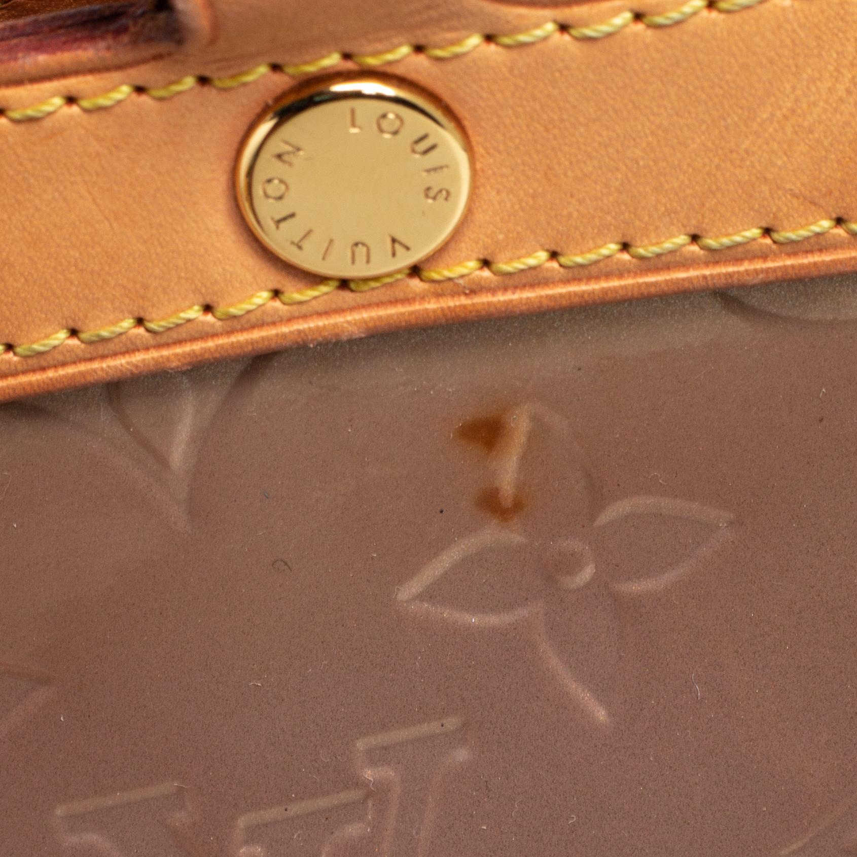 Louis Vuitton Beige Poudre Monogram Vernis Brea MM Bag 6