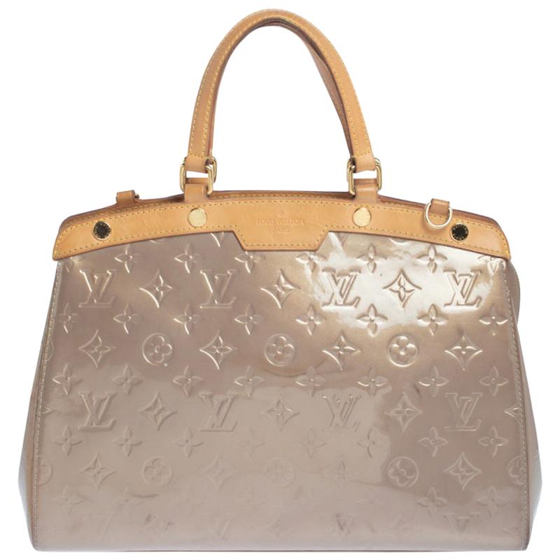 Louis Vuitton Beige Poudre Monogram Vernis Brea GM Bag