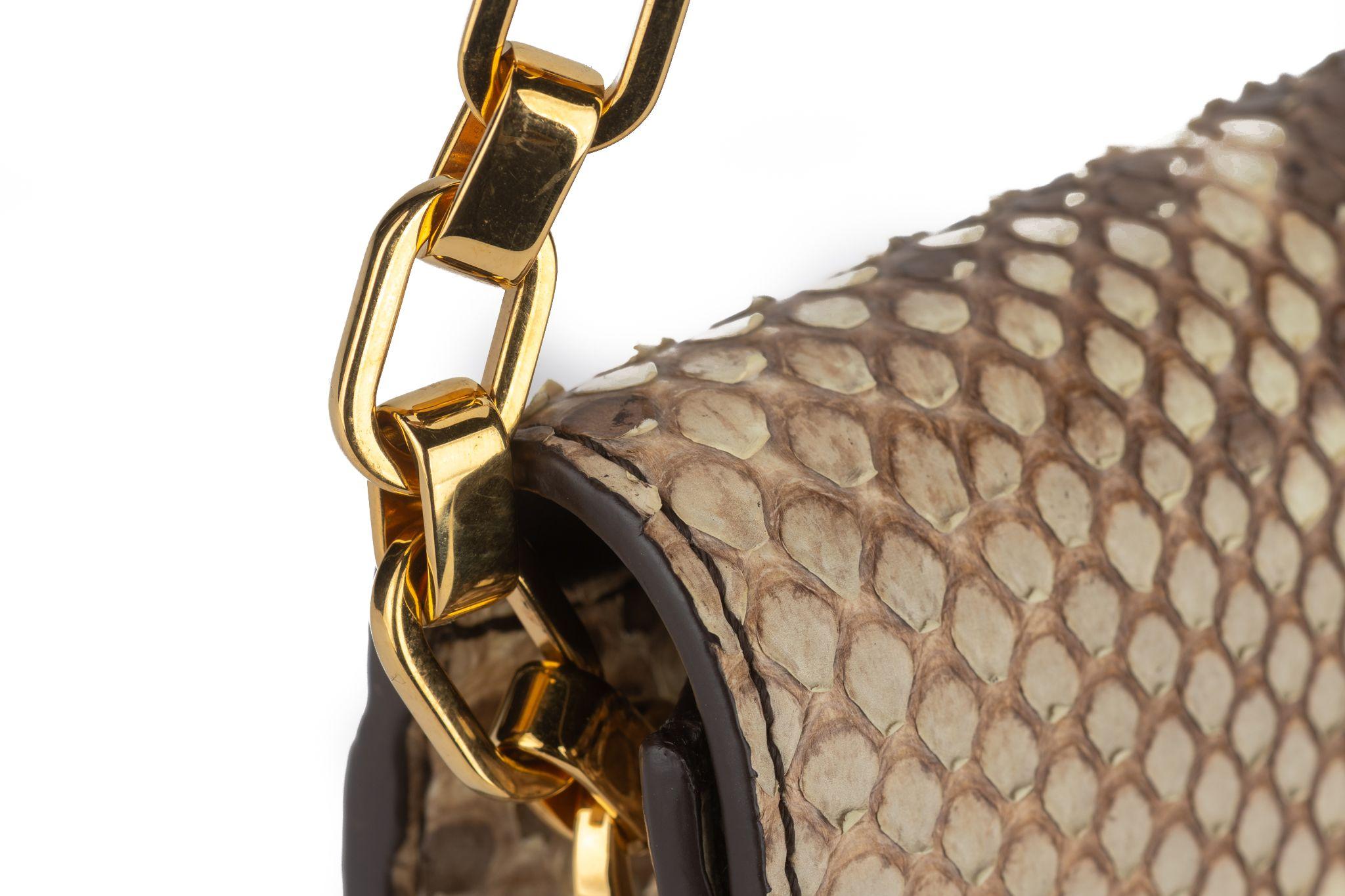 Louis Vuitton Beige Pitone Louise GM in vendita 6