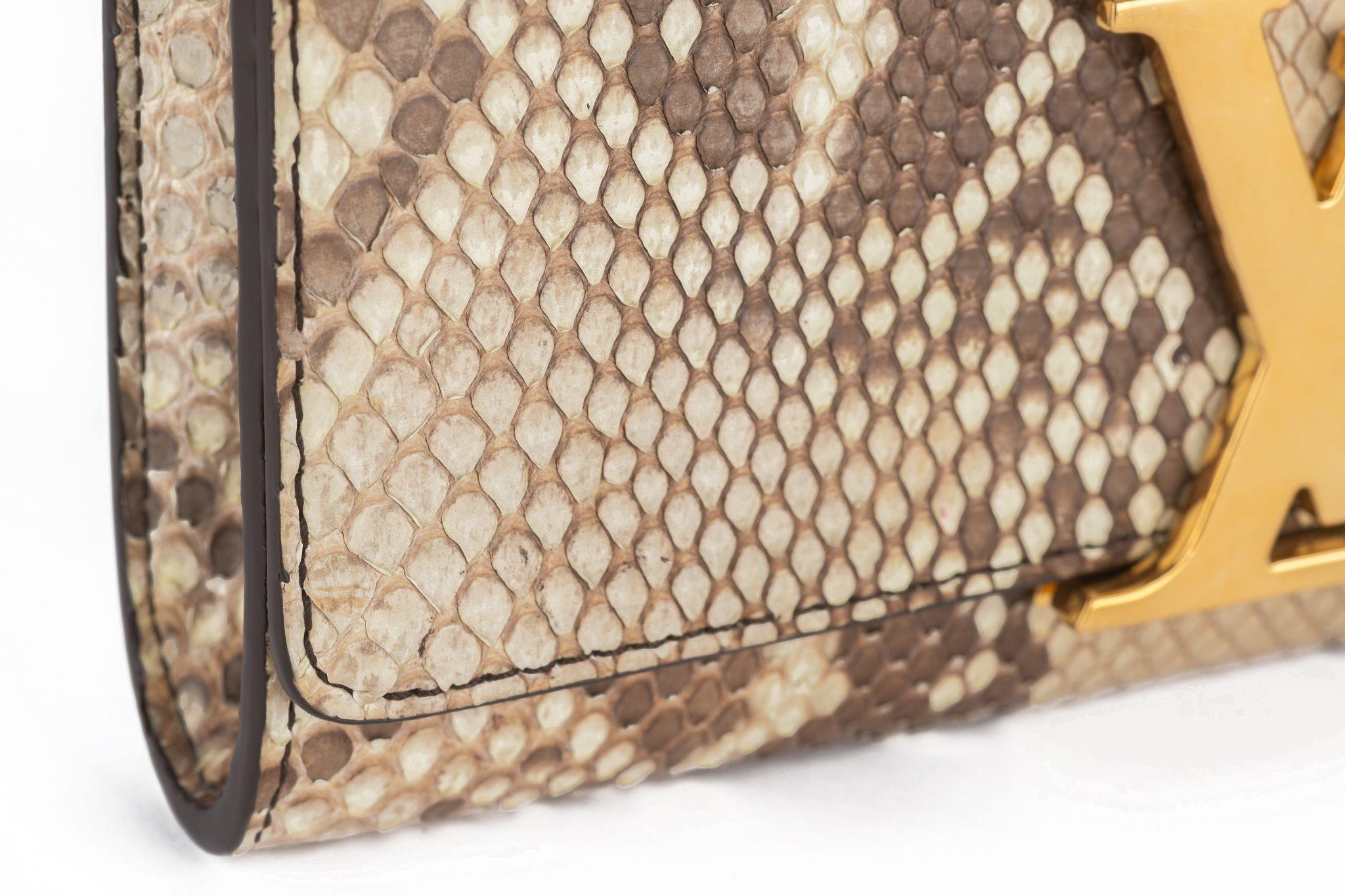 Louis Vuitton Beige Pitone Louise GM in vendita 7