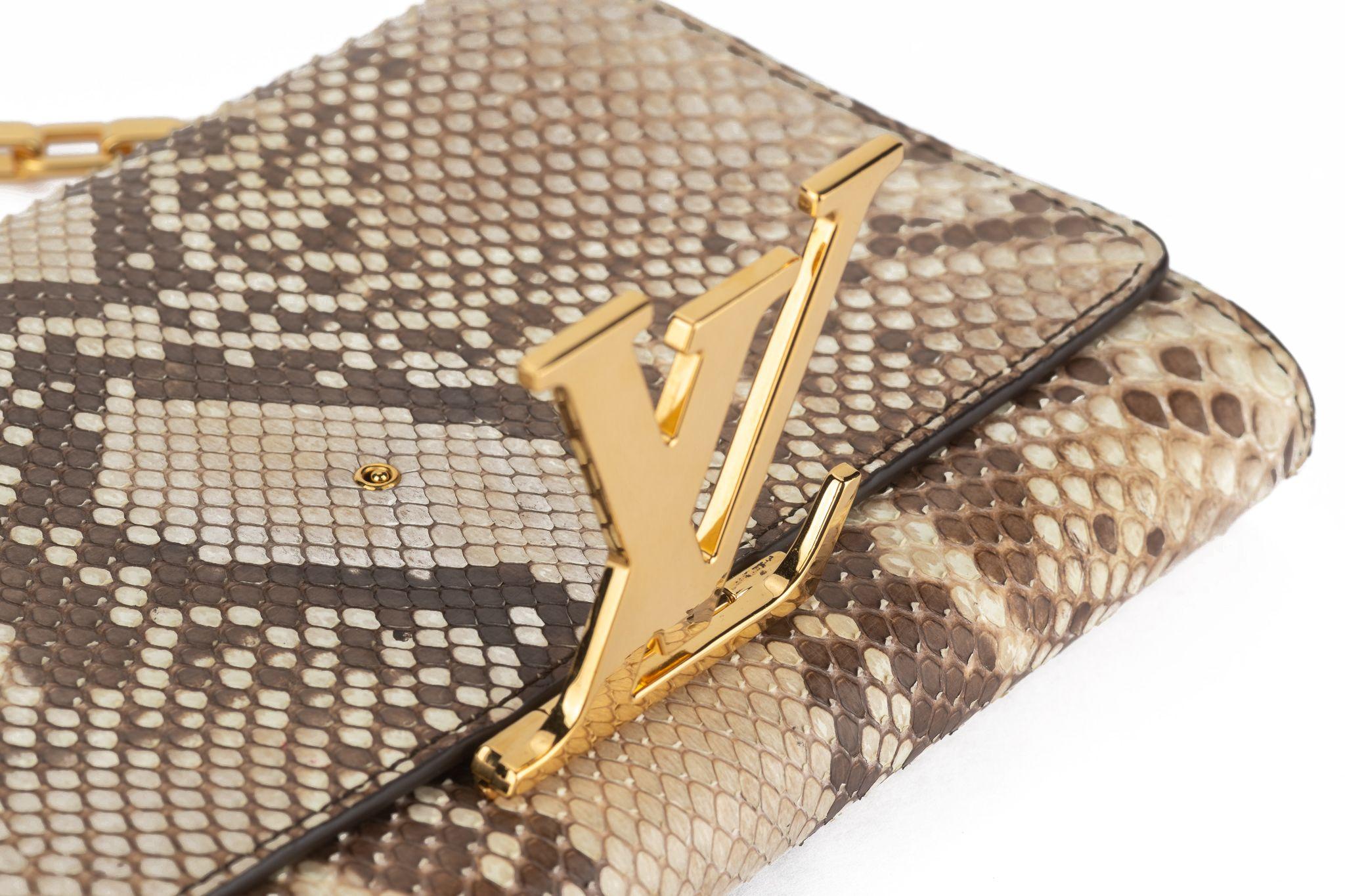 Louis Vuitton Beige Pitone Louise GM in vendita 9