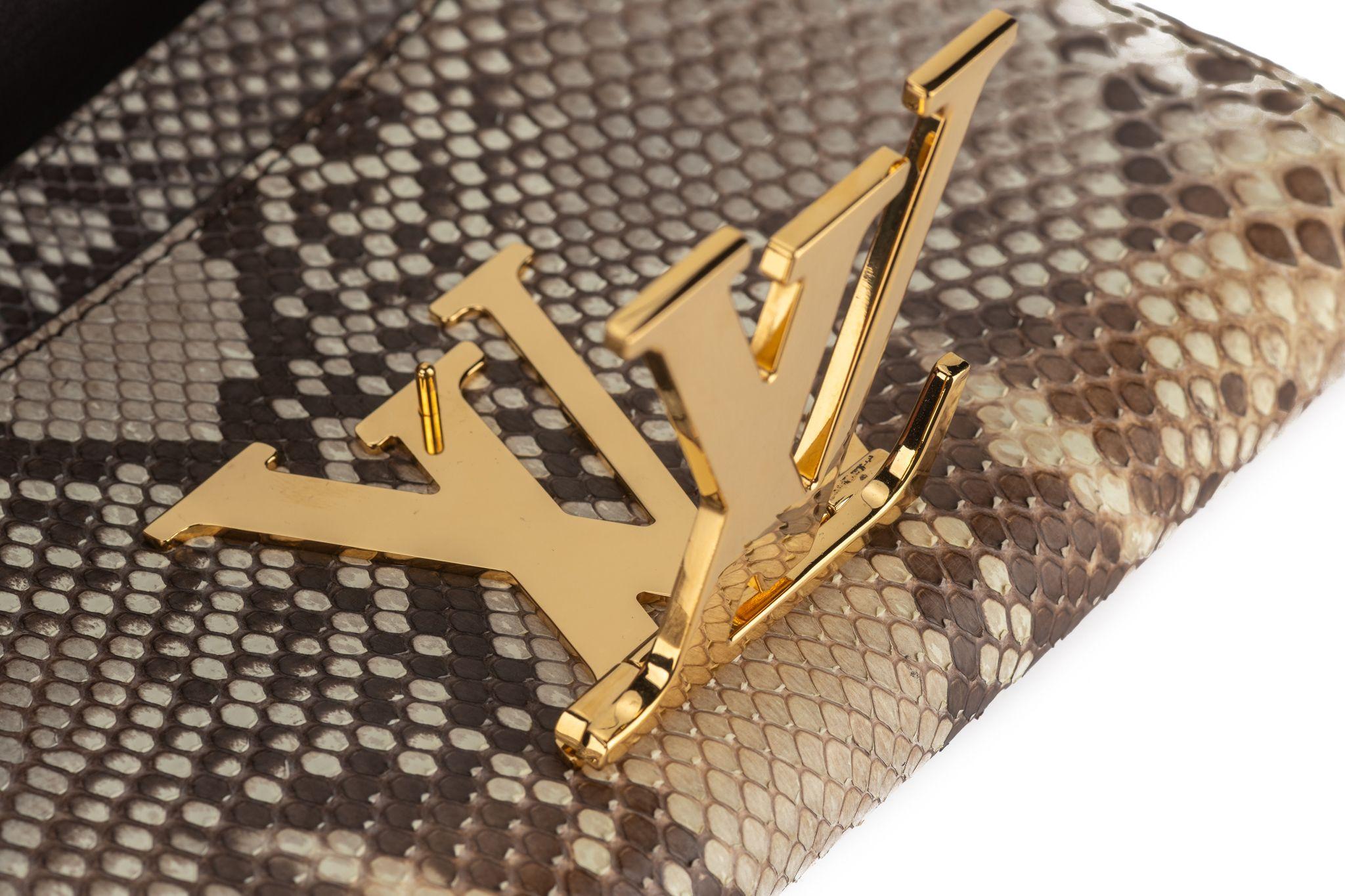 Louis Vuitton Beige Pitone Louise GM in vendita 10