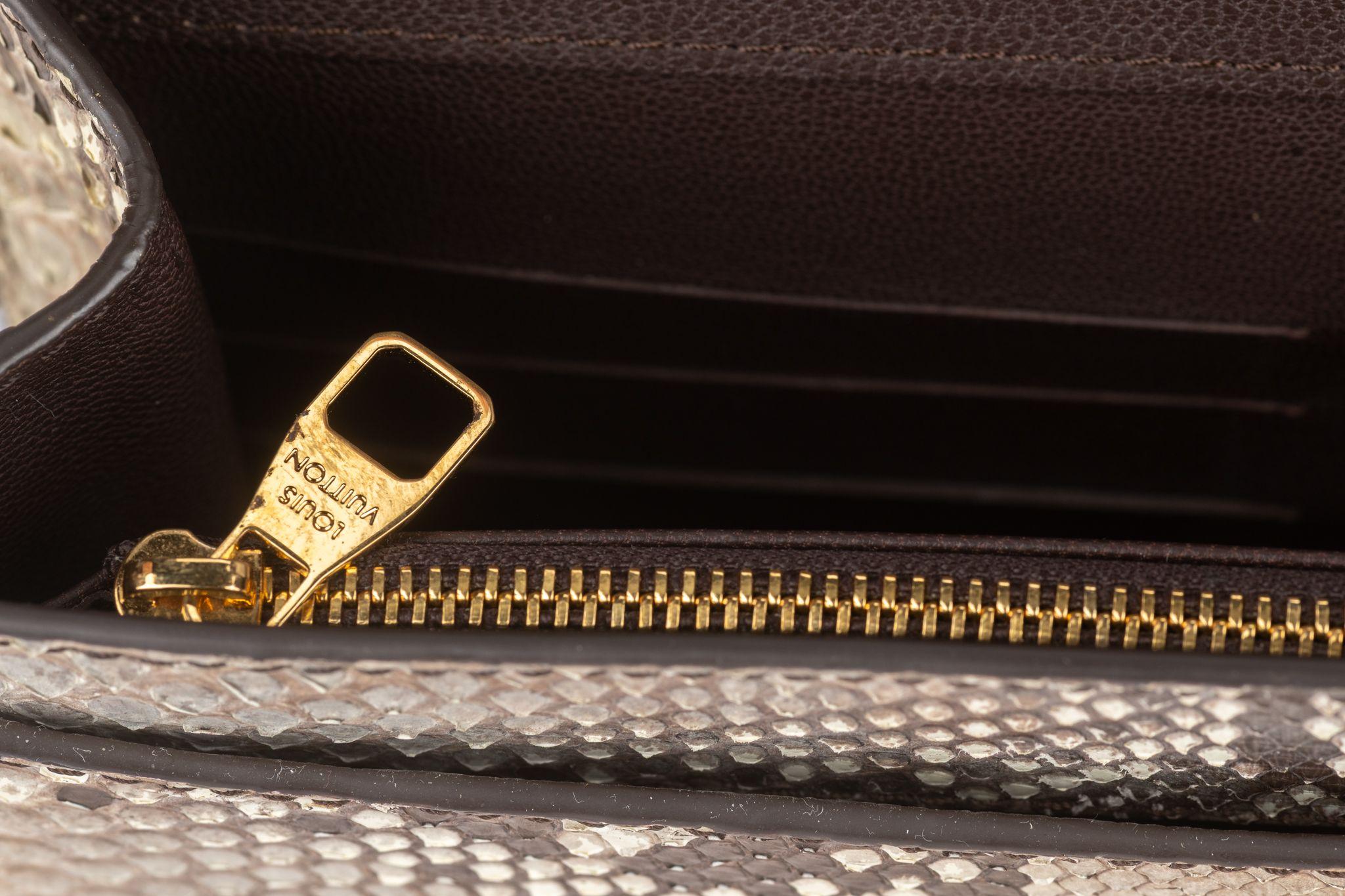 Louis Vuitton Beige Pitone Louise GM in vendita 11