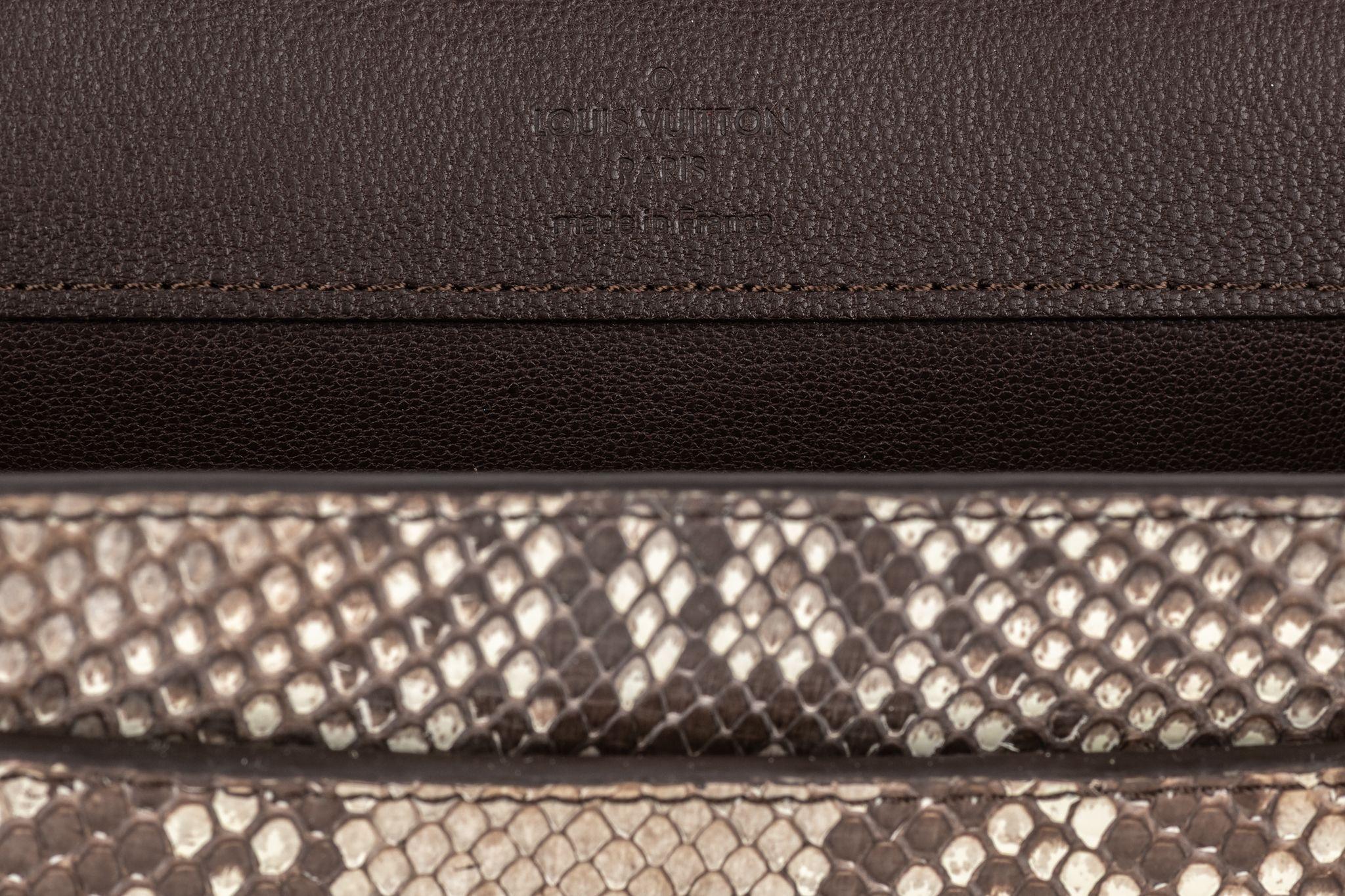 Louis Vuitton Beige Pitone Louise GM in vendita 13