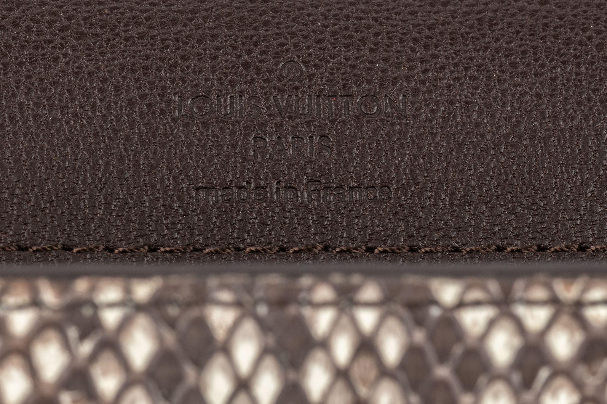 Louis Vuitton Beige Pitone Louise GM in vendita 14