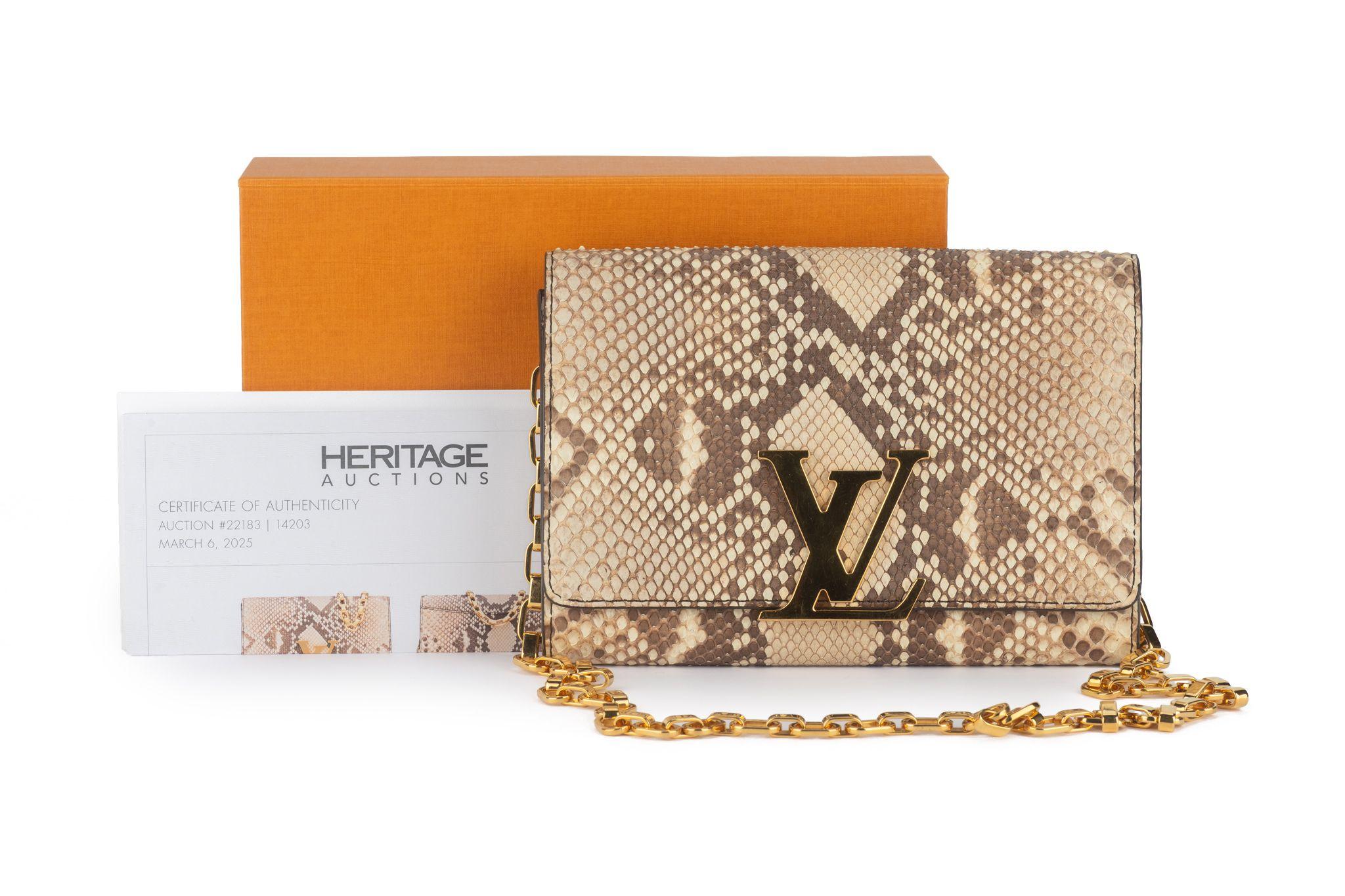 Louis Vuitton Beige Pitone Louise GM in vendita 16