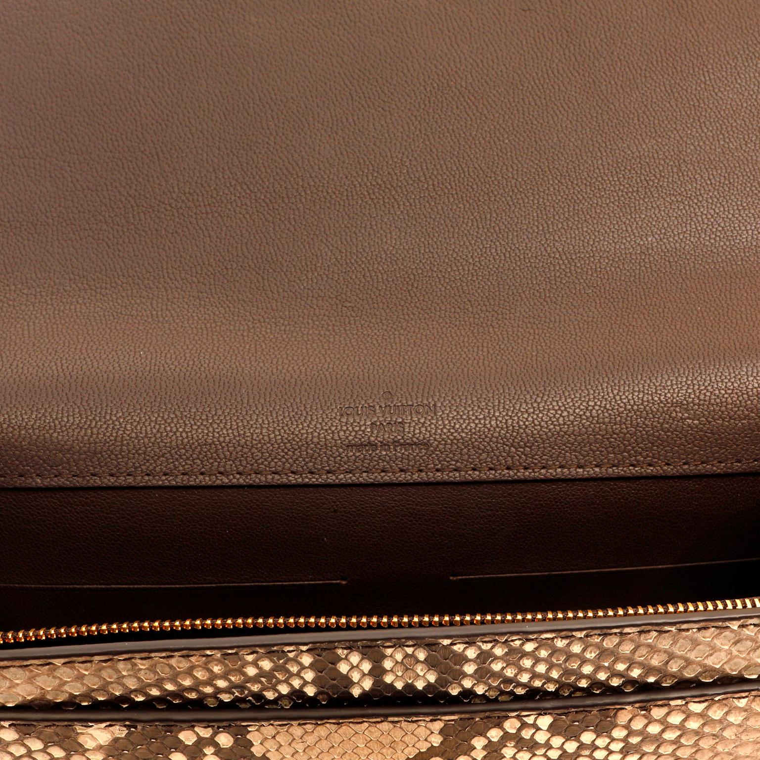 Women's Louis Vuitton Beige Python Louise GM