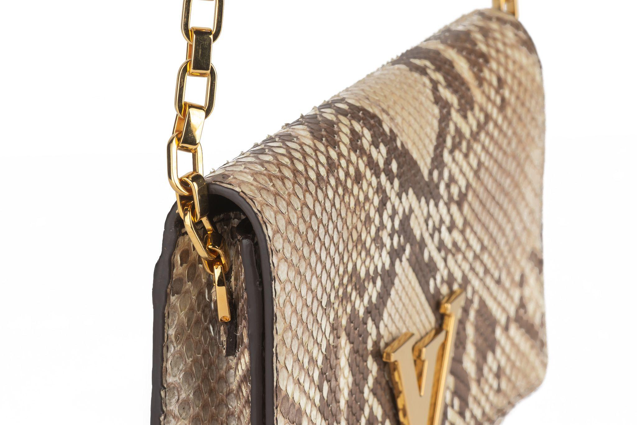 Louis Vuitton Beige Pitone Louise GM in vendita 5