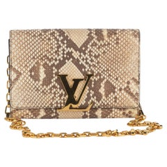 Louis Vuitton Beige Python Louise GM