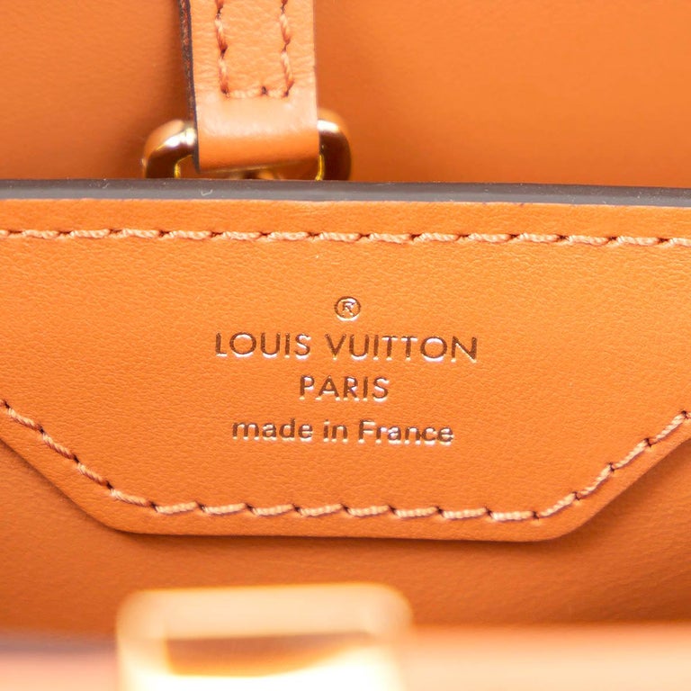 LOUIS VUITTON beige raffia 2021 CAPUCINES MM Handbag