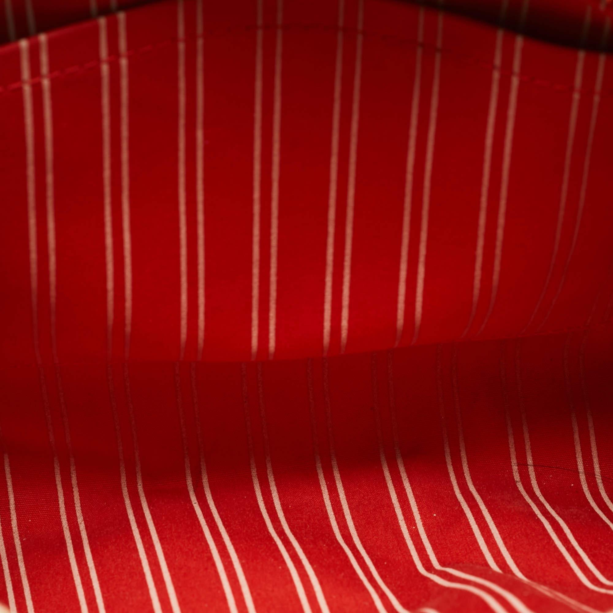 Louis Vuitton Beige/Red Canvas Antigua Cabas PM Bag For Sale 4